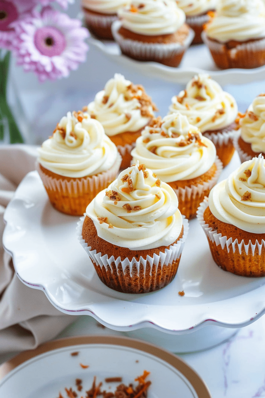 Carrot Cake Cupcakes with Cream Cheese Frosting Recipe