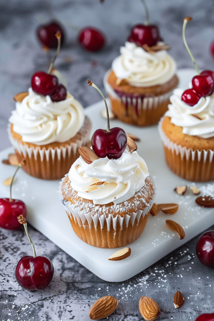 Cherry Almond Cupcakes