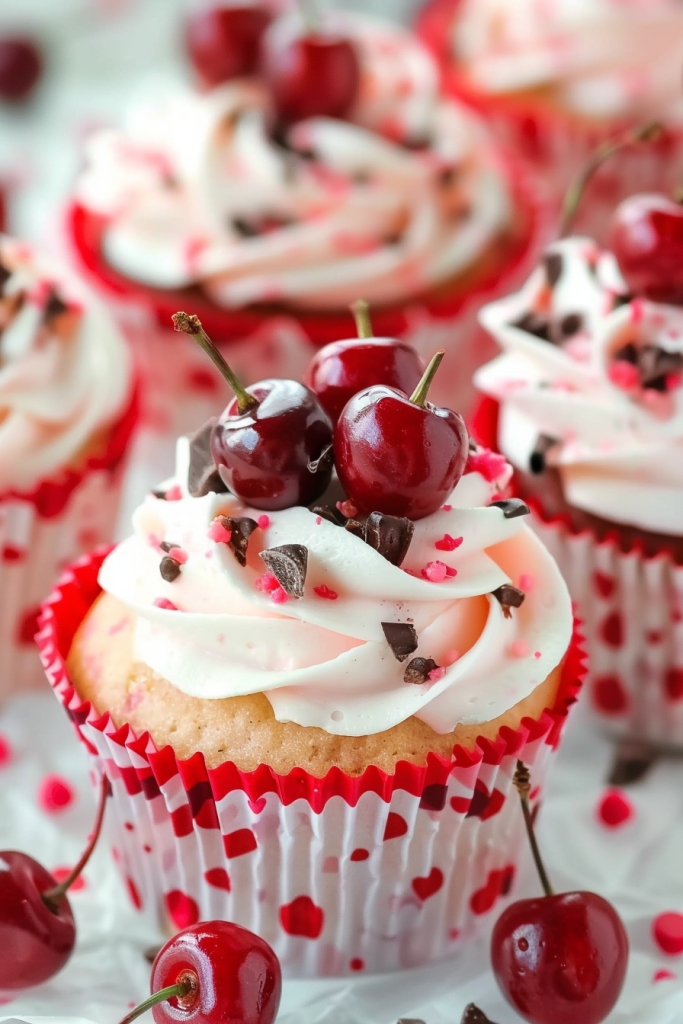 Cherry Chip Cupcakes