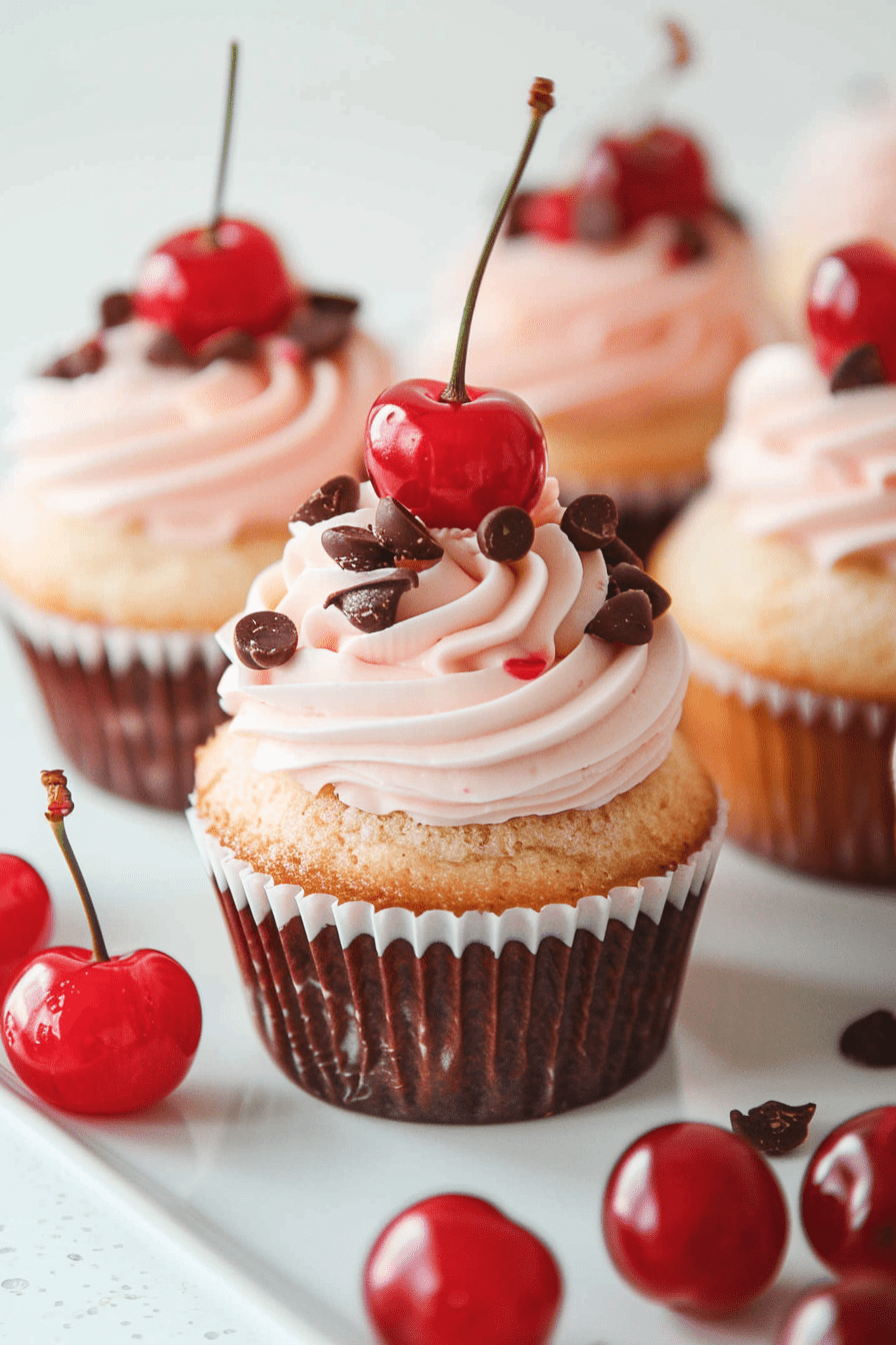 Cherry Chip Cupcakes Recipe