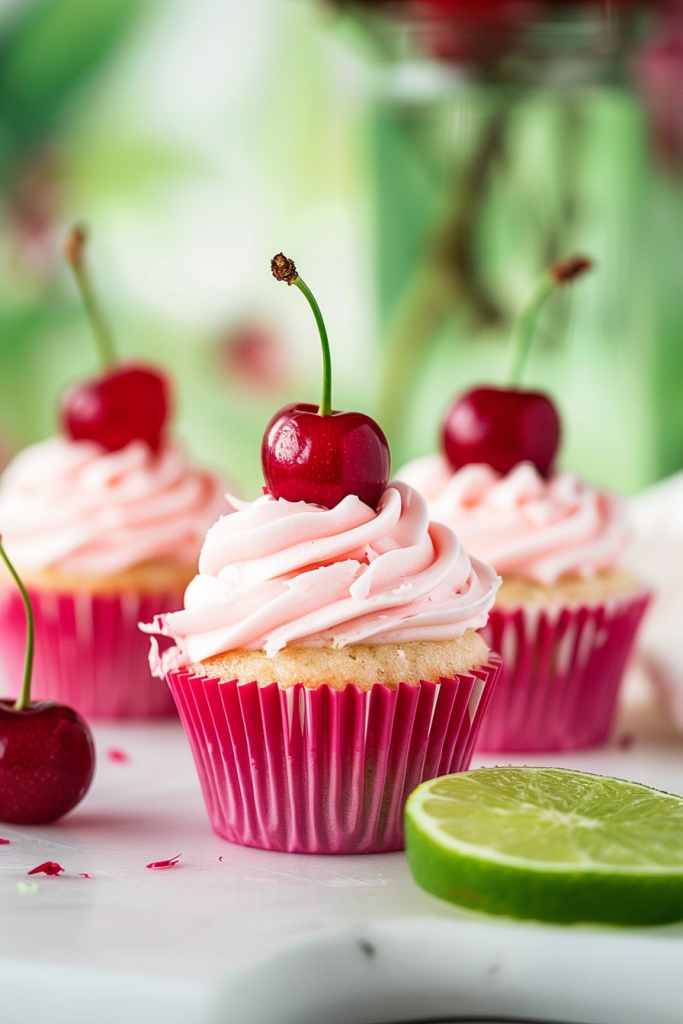 Cherry Limeade Cupcakes