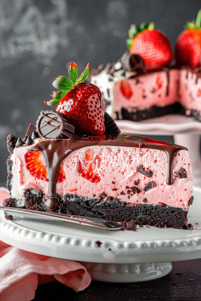 Chocolate Covered Strawberry Cheesecakes