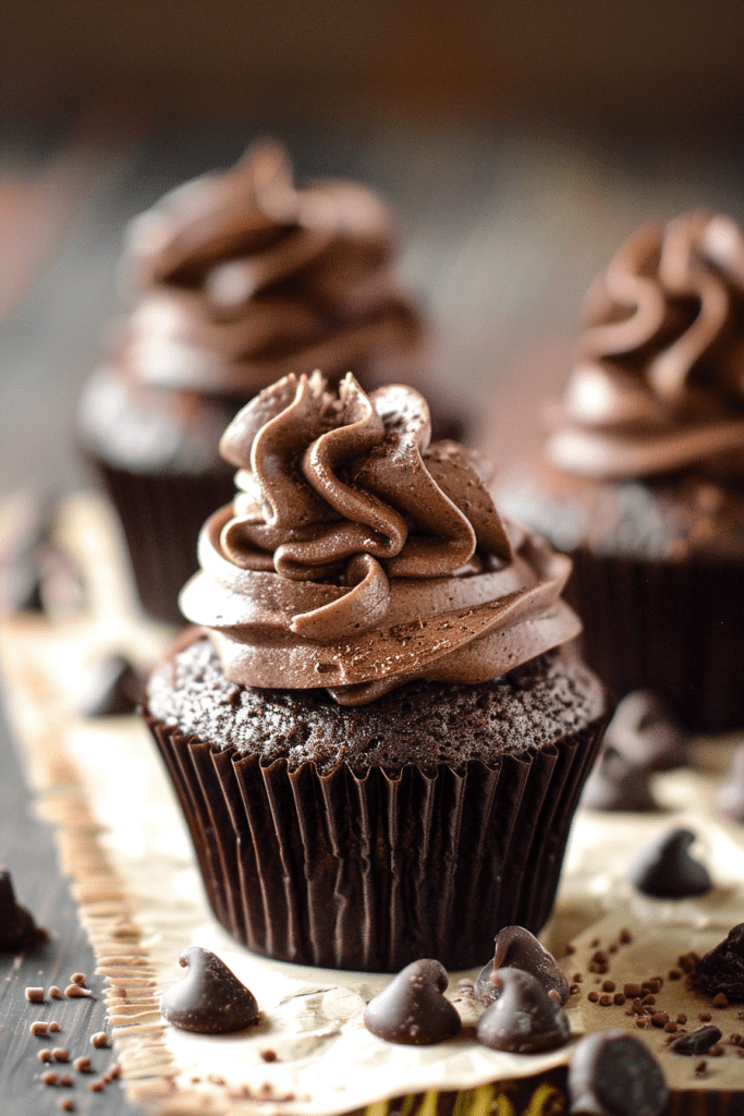 Chocolate Cupcakes with Chocolate Mousse Frosting