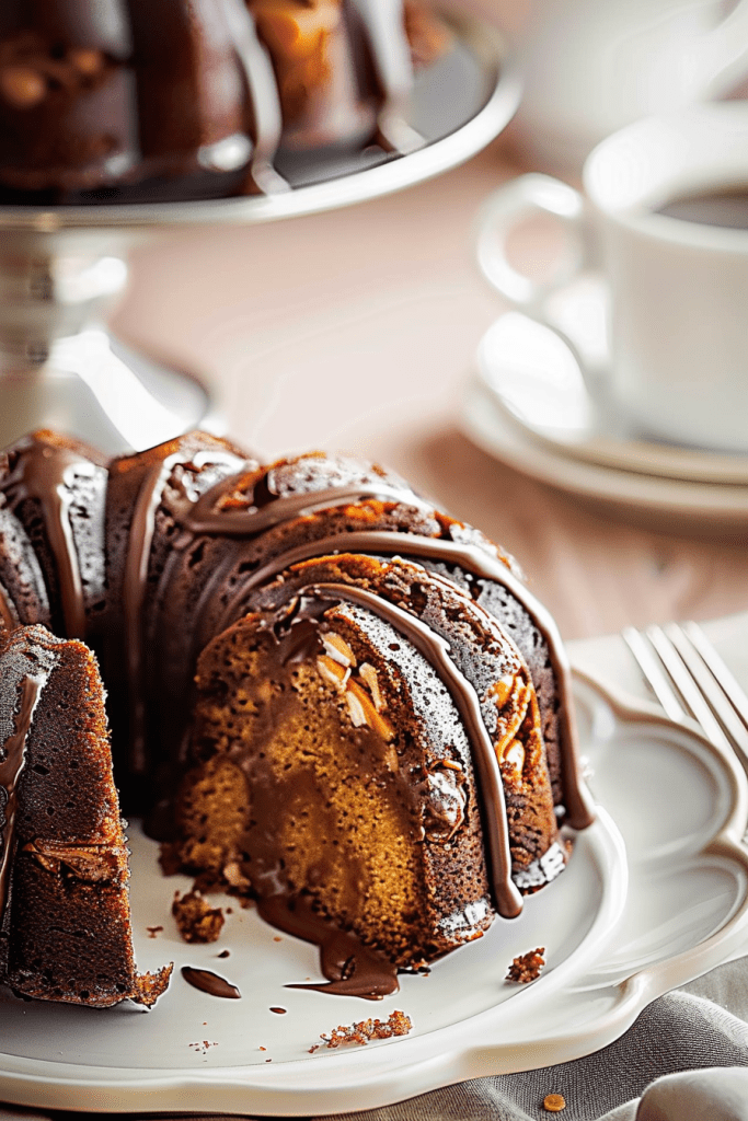 Baking Chocolate Peanut Butter Bundt Cake