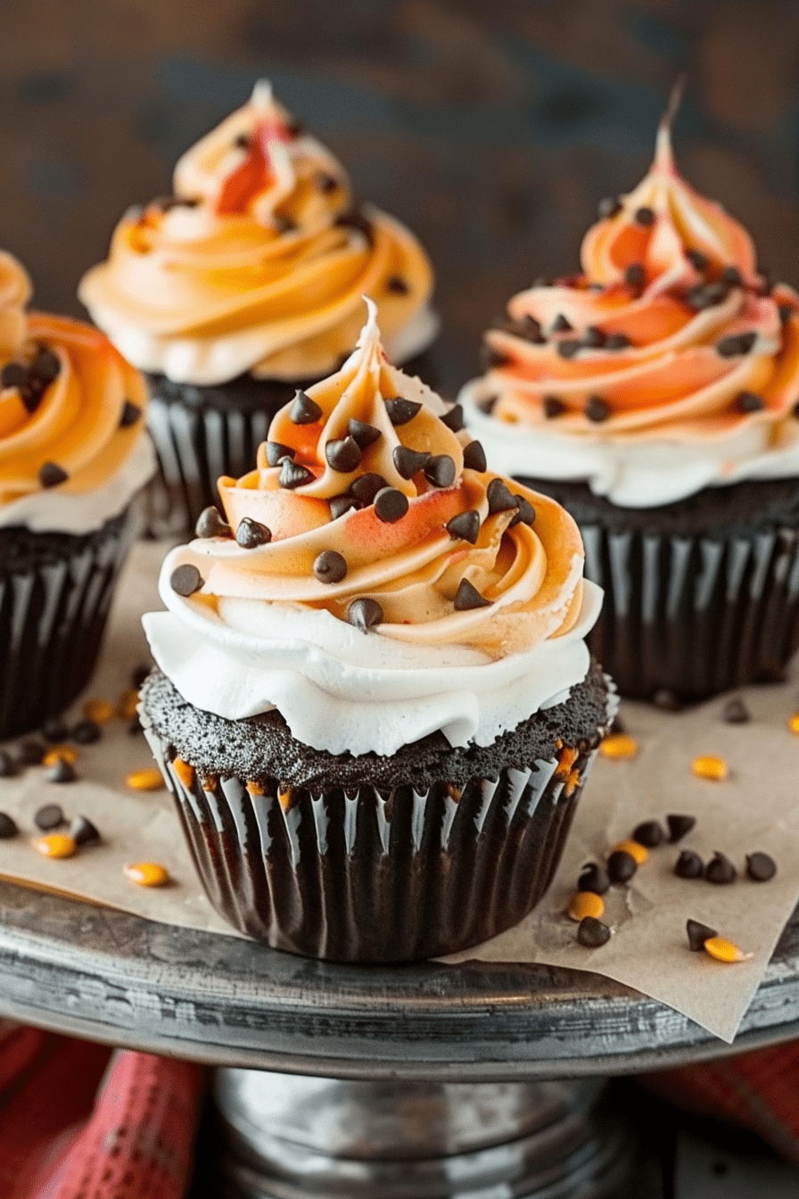 Chocolate Pumpkin Cream Filled Cupcakes Recipe