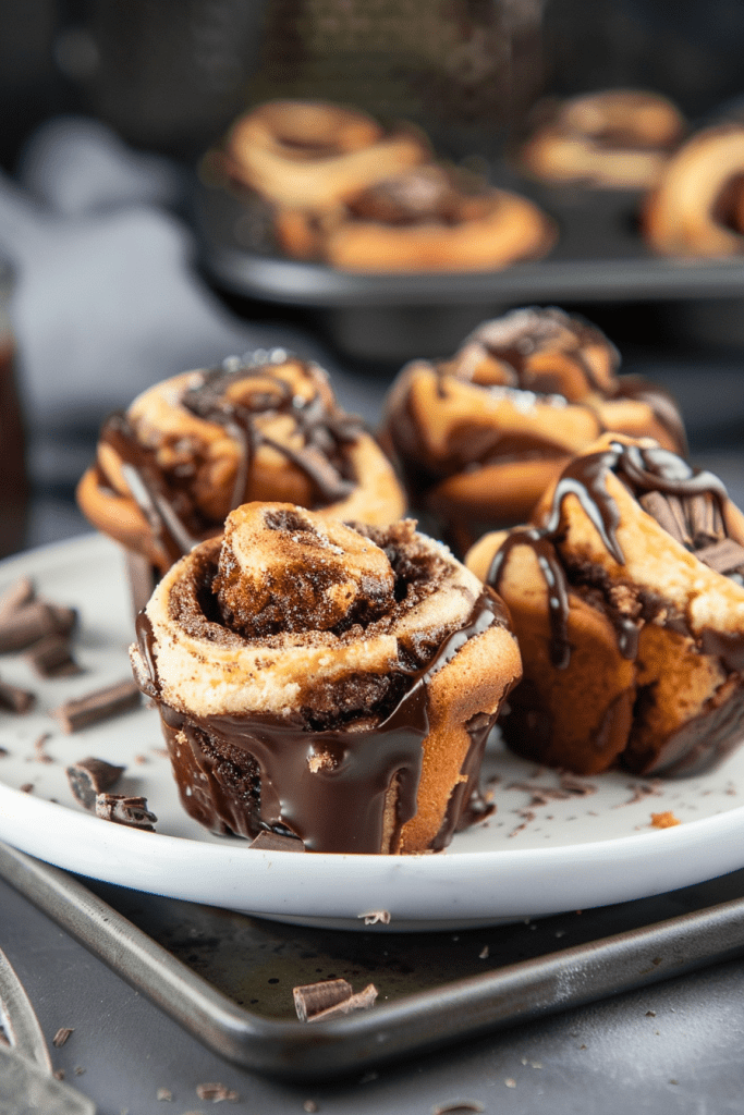 Cinnamon Chocolate Babka Muffins