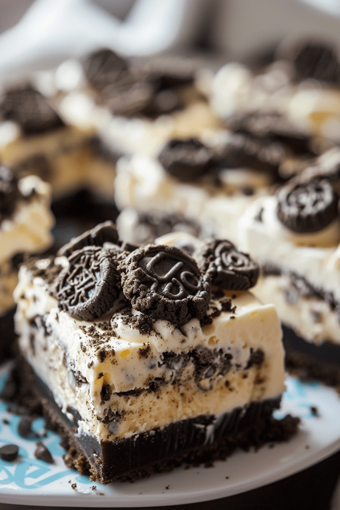 Baking Cookies and Cream Cheesecake Bar