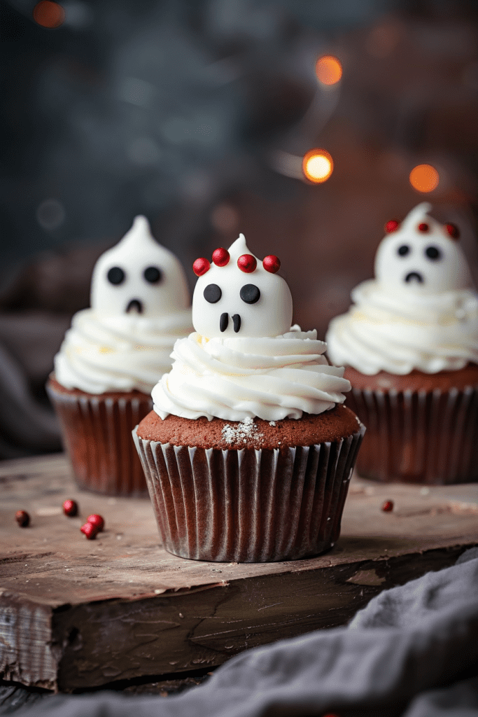 Decorate Ghost Cupcakes