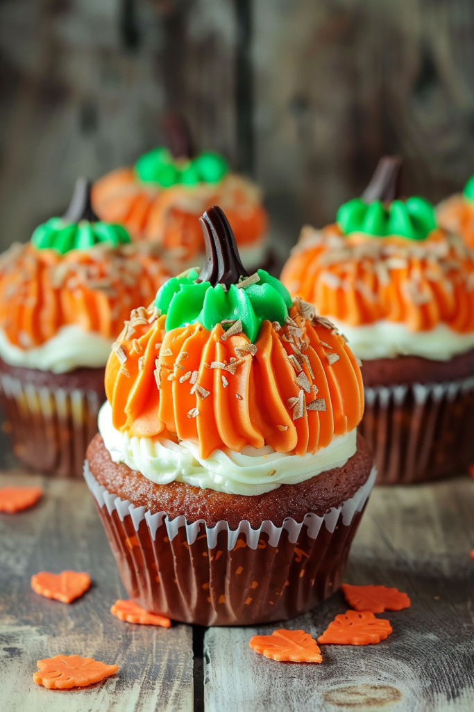 Decorating Pumpkin Patch Cupcakes