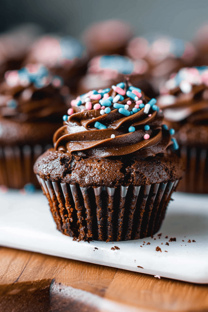 Decorating Vegan Chocolate Cupcakes