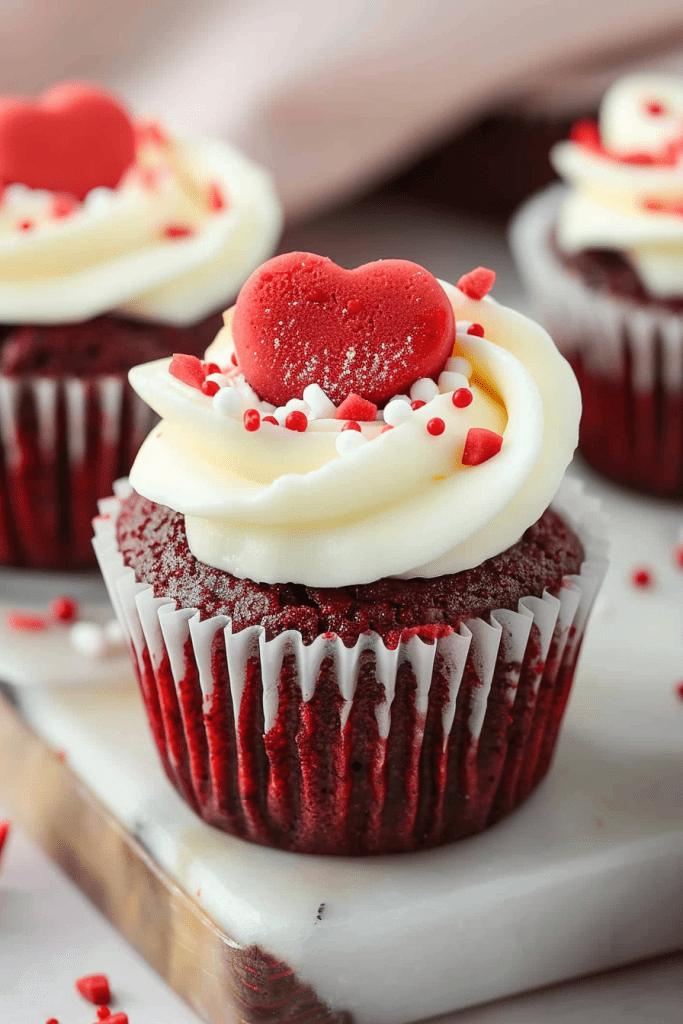 Decoration Red Velvet Cream Cheese Cupcakes