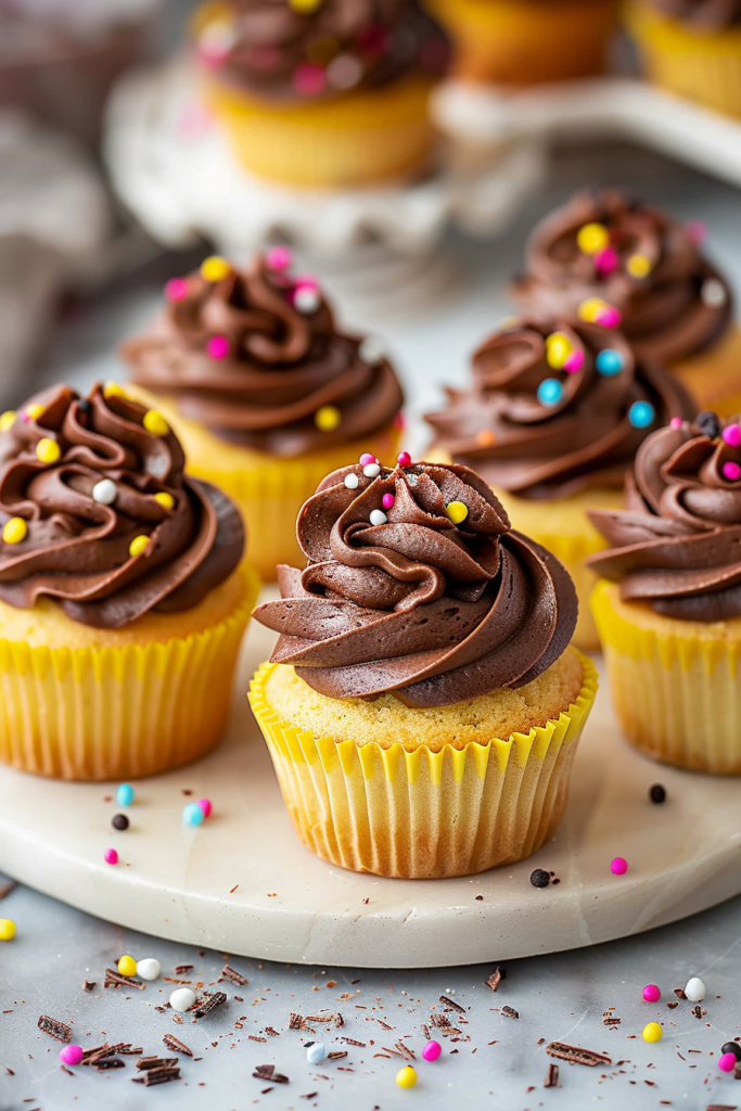 Decoration Yellow Cupcakes