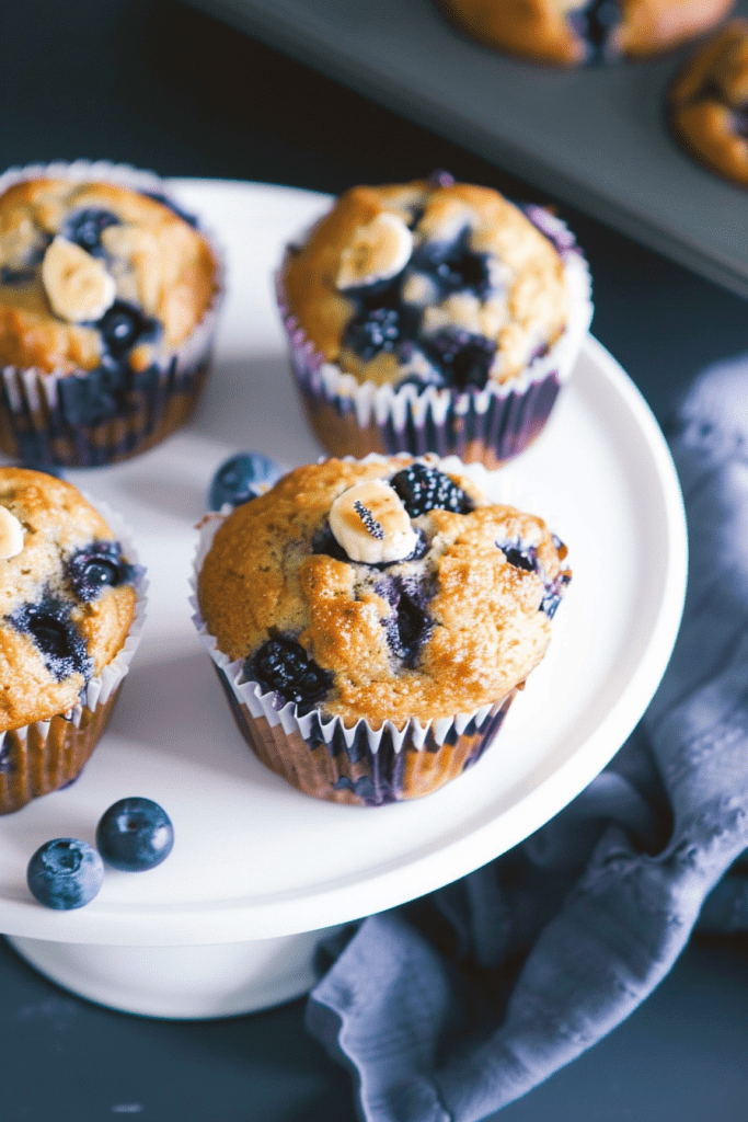 Delicious Banana Blueberry Muffins