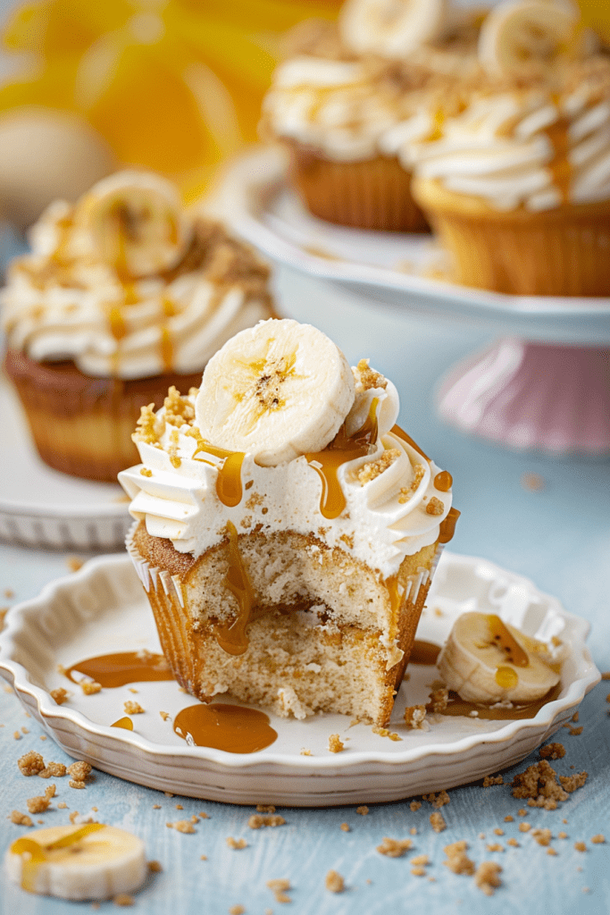 Delicious Banana Caramel Cupcakes