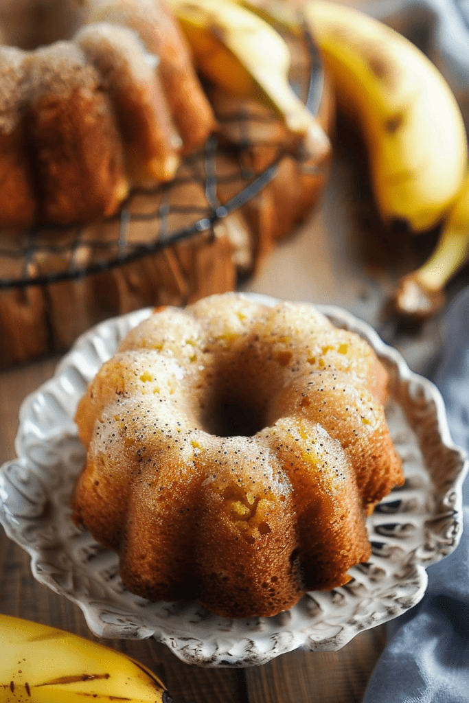 Delicious Banana Mini Bundt Cakes