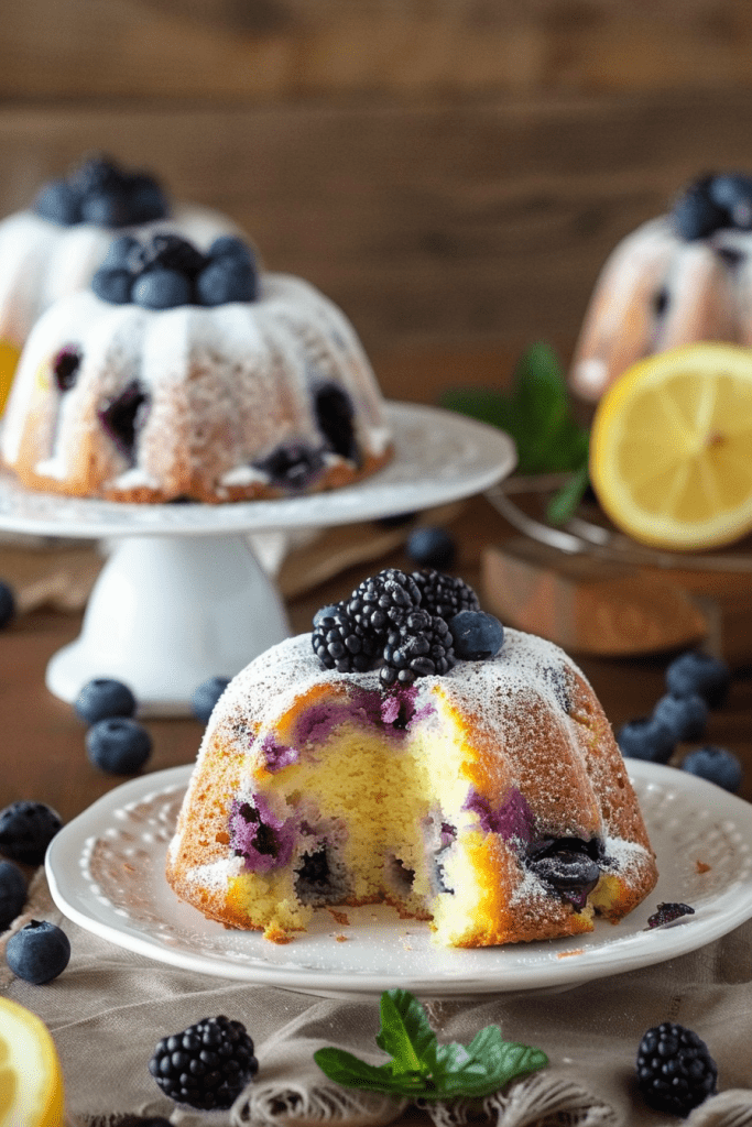 Delicious Blueberry Lemon Mini Bundt Cakes