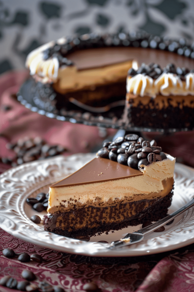 Delicious Cappuccino Fudge Cheesecake