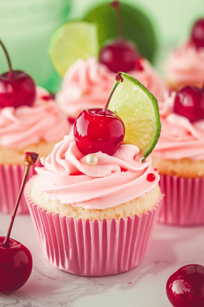 Delicious Cherry Limeade Cupcakes