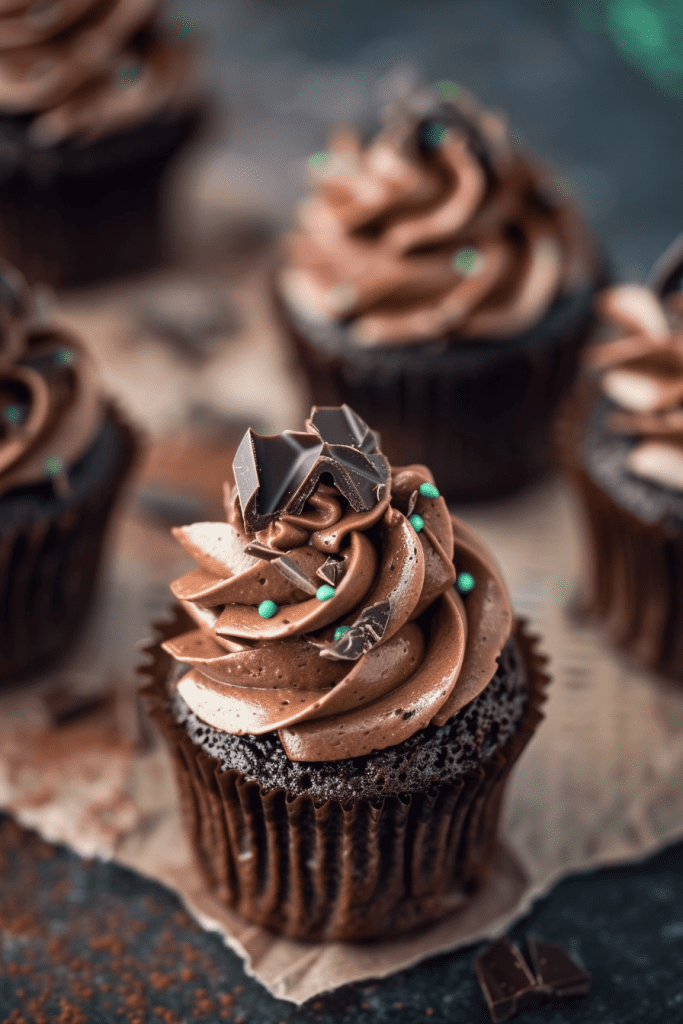 Delicious Chocolate Cupcakes with Chocolate Mousse Frosting