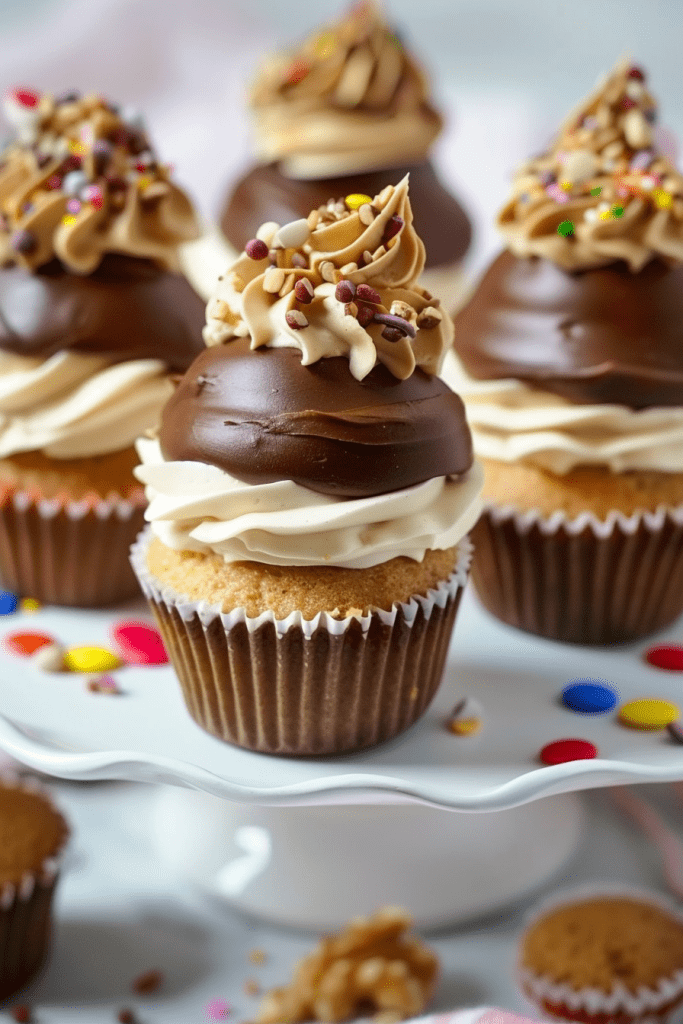 Delicious Chocolate Peanut Butter Hi-Hat Cupcakes