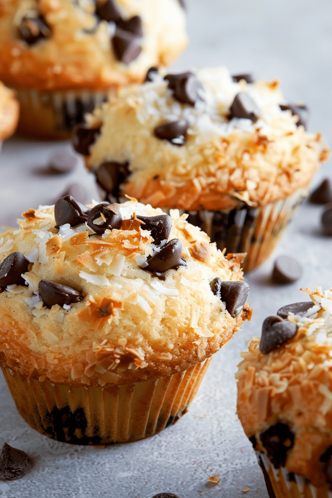 Delicious Coconut Chocolate Chip Muffins