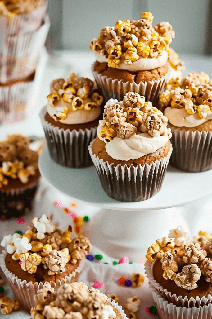 Delicious Cookie Butter Popcorn Cupcakes