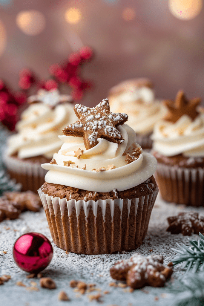 Delicious Gingerbread Cupcakes with Cream Cheese Frosting