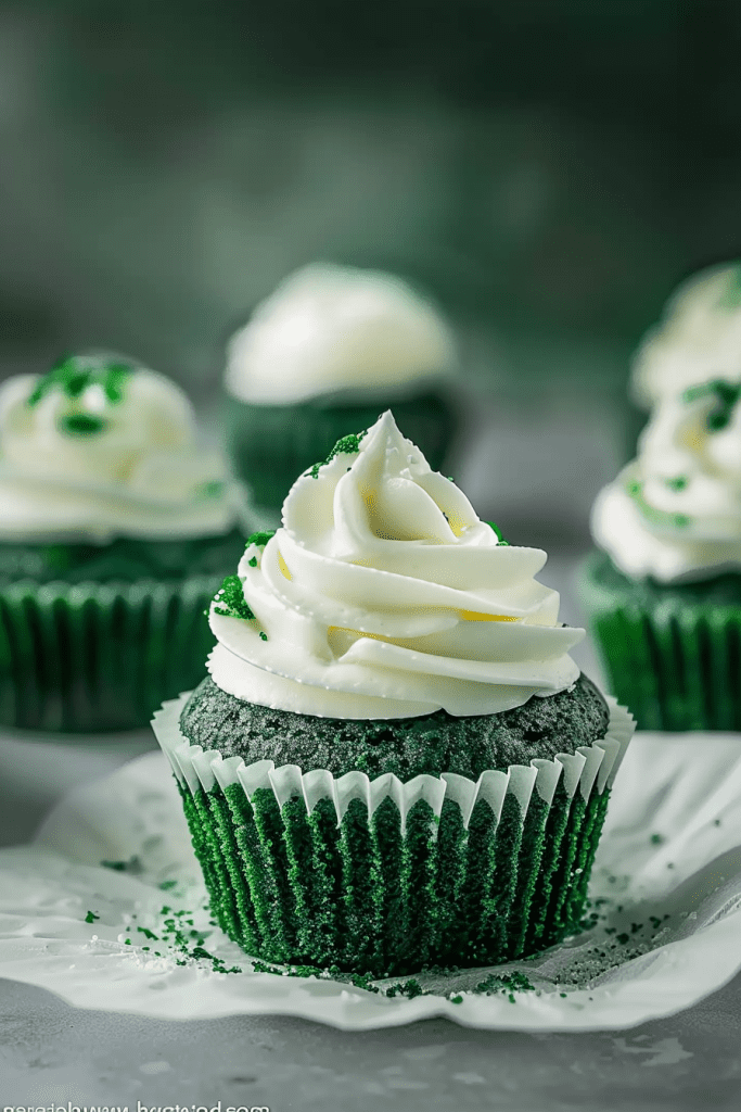 Delicious Green Velvet Cupcakes