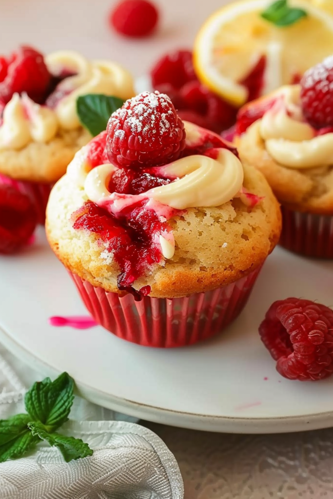 Delicious Lemon Raspberry Muffin