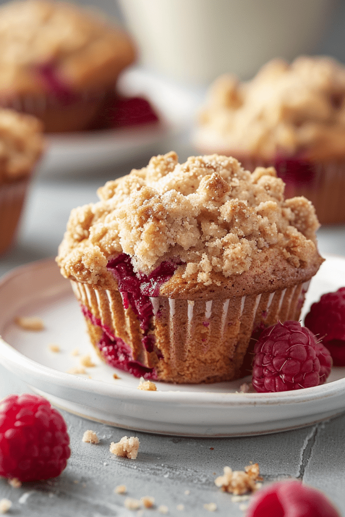 Delicious Lemon Raspberry Streusel Muffins