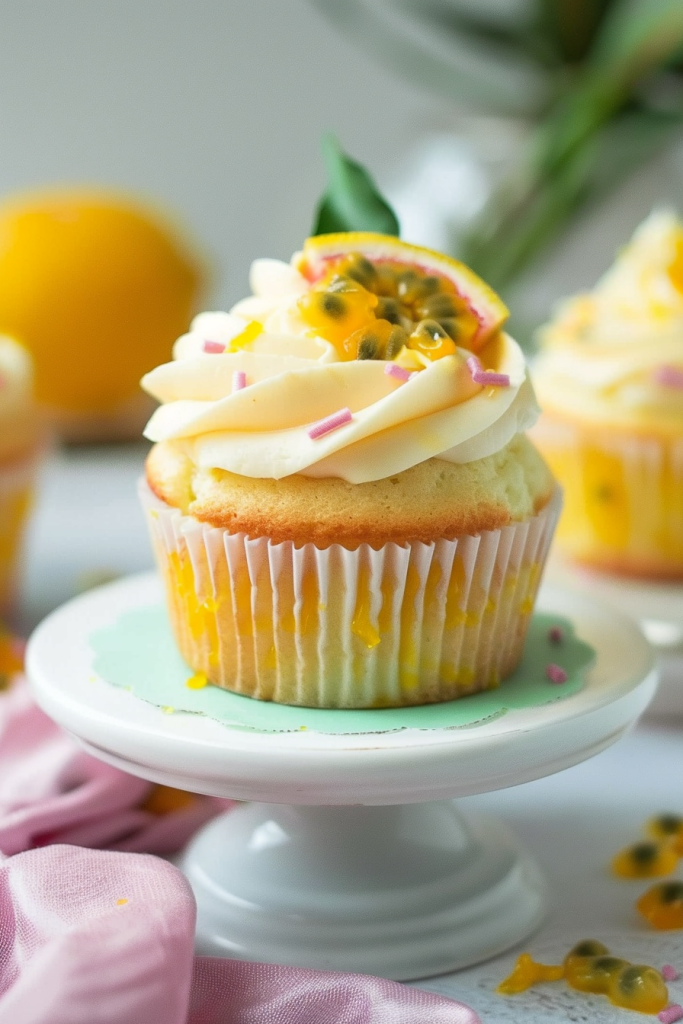 Delicious Lemon and Passion Fruit Cupcakes