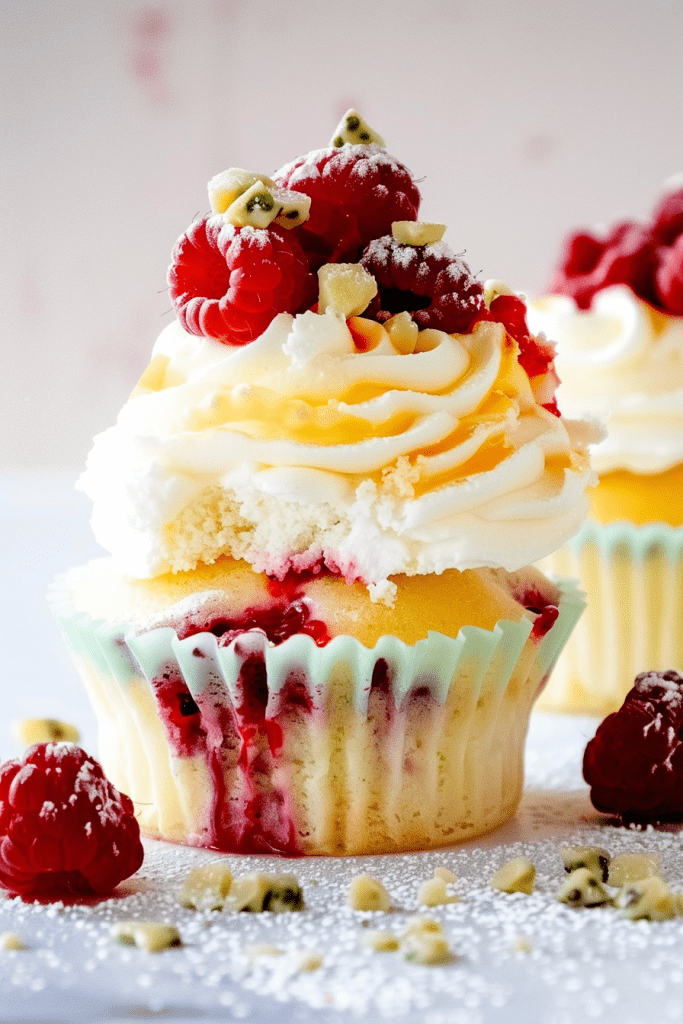 Delicious Lemon and Raspberry Pavlova Cupcakes