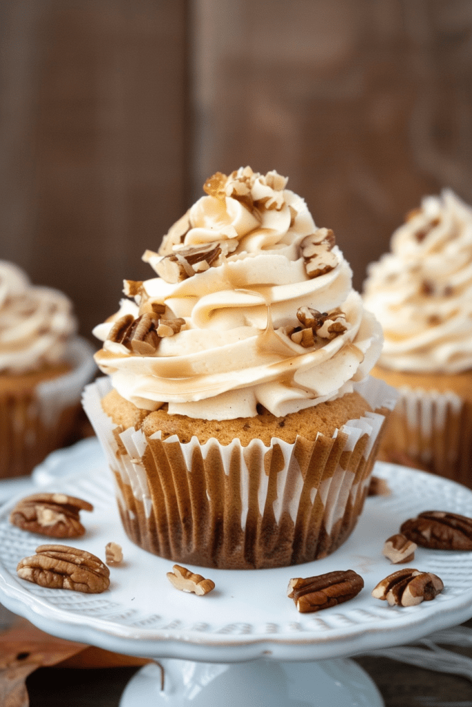 Delicious Maple Butter Pecan Cupcakes