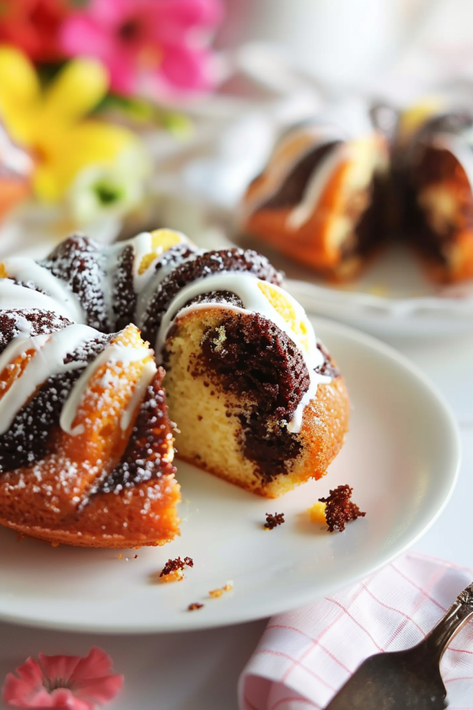 Delicious Marble Mini Bundt Cakes