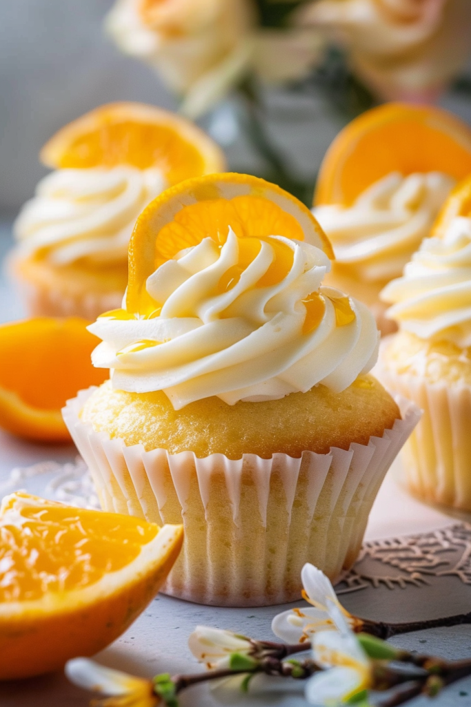 Delicious Mimosa Cupcakes