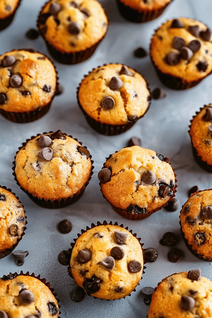 Delicious Mini Banana Chocolate Chip Muffins