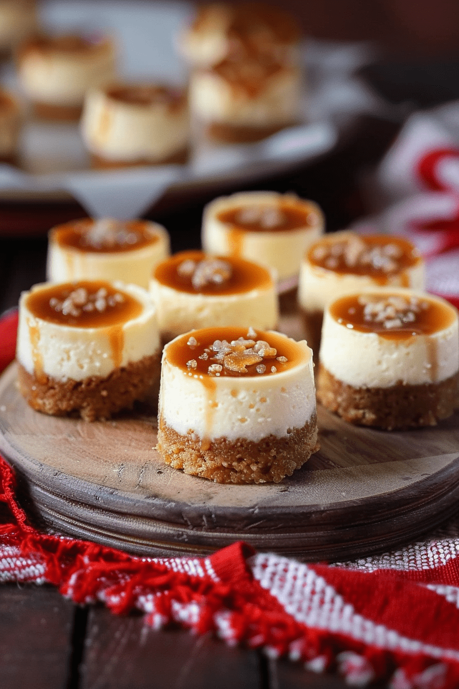 Delicious Mini Cheesecakes with Salted Caramel Recipe