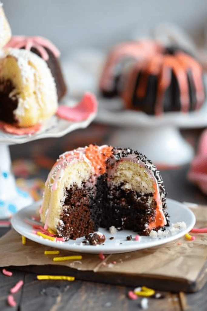 Delicious Mini Neapolitan Bundt Cakes