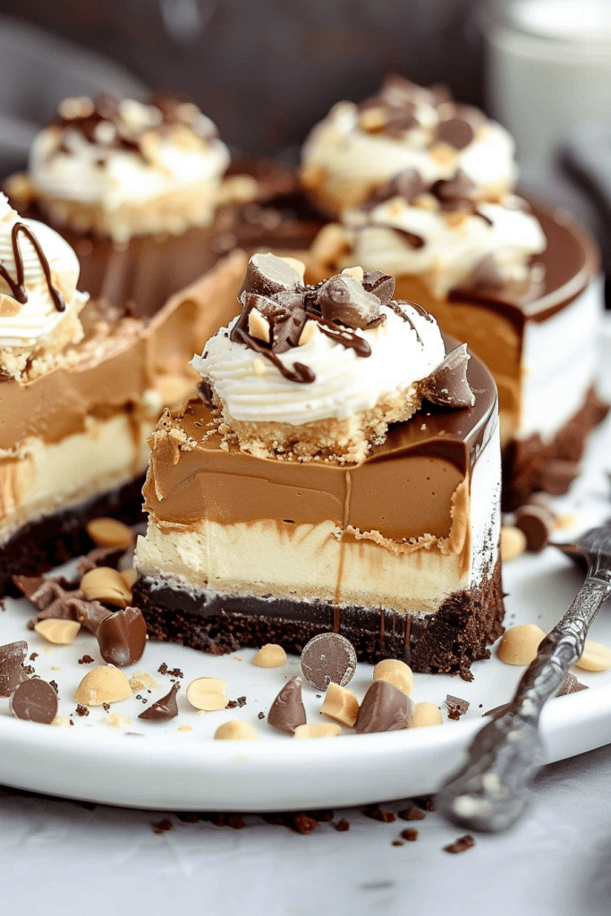 Delicious No-Bake Chocolate Peanut Butter Mini Cheesecake