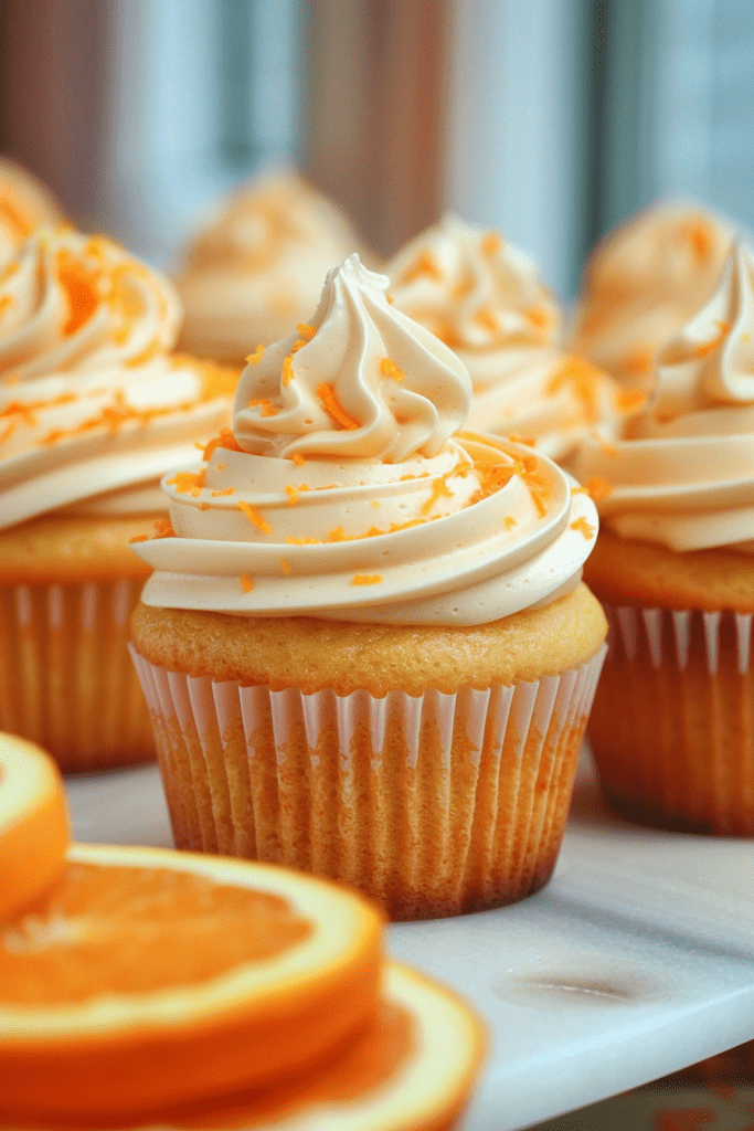 Delicious Orange Creamsicle Cupcakes