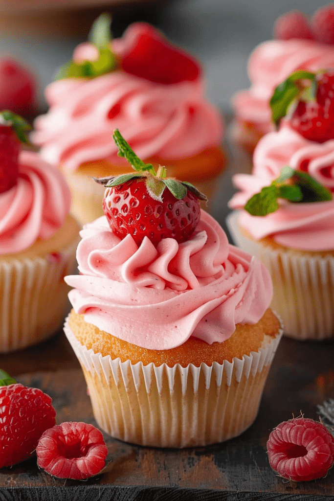 Delicious Raspberry Moscow Mule Cupcakes