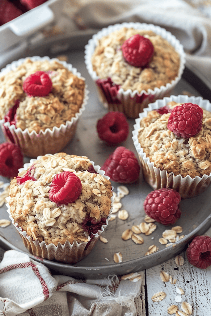 Delicious Raspberry Oatmeal Muffins