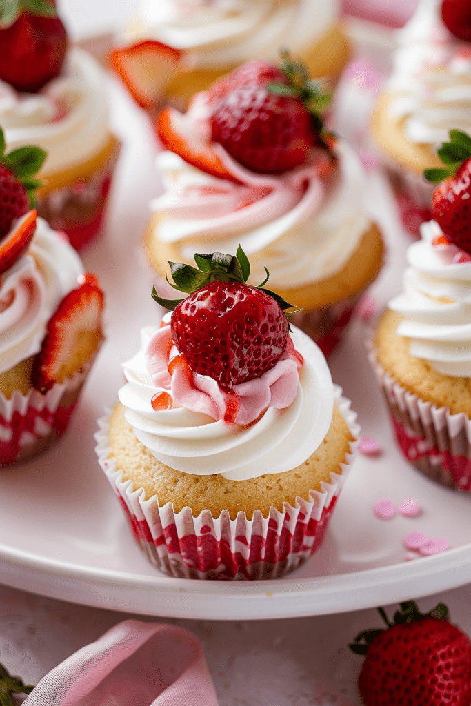 Delicious Strawberry Shortcake Cupcakes