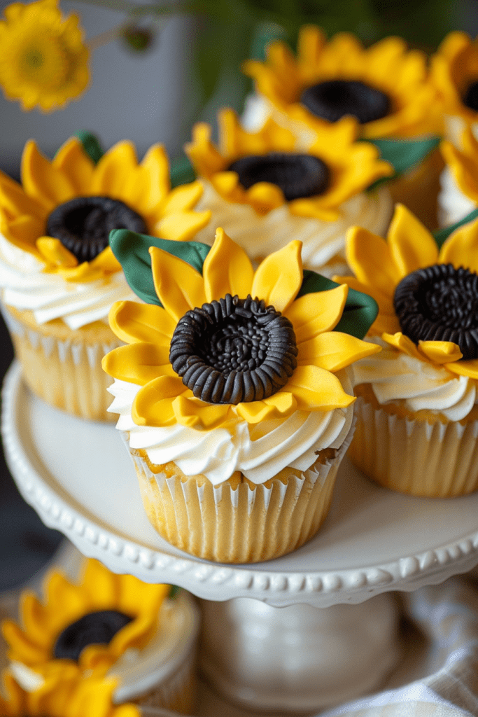 Delicious Sunflower Cupcakes