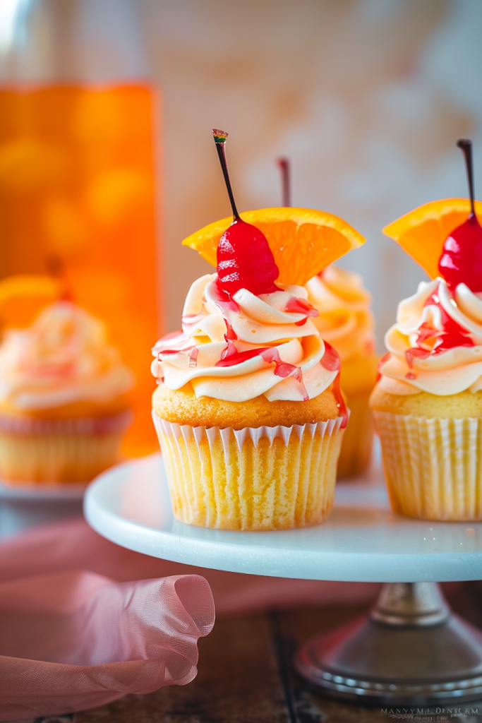 Delicious Tequila Sunrise Cupcakes