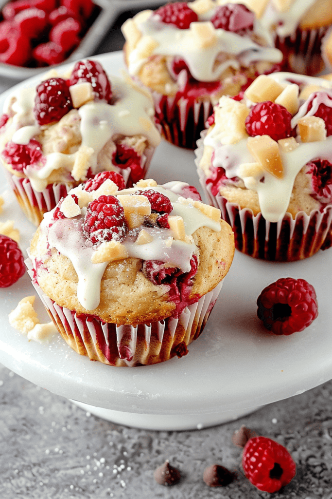 Delicious White Chocolate Raspberry Muffins