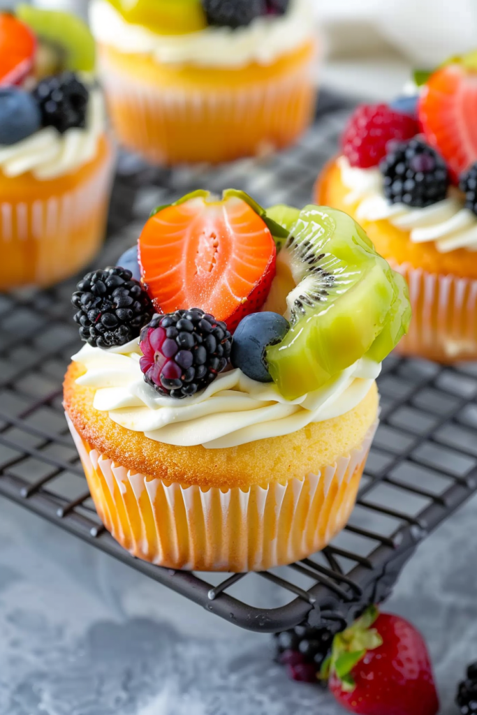 Fruit Tart Vanilla Cupcakes