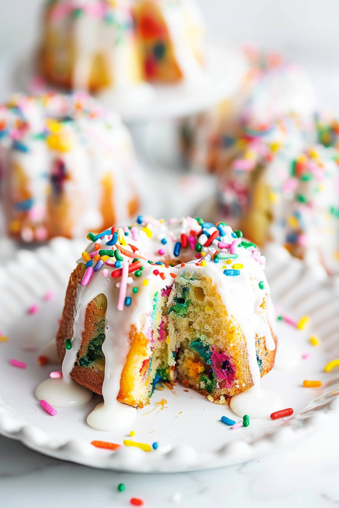 Funfetti Mini Bundt Cakes