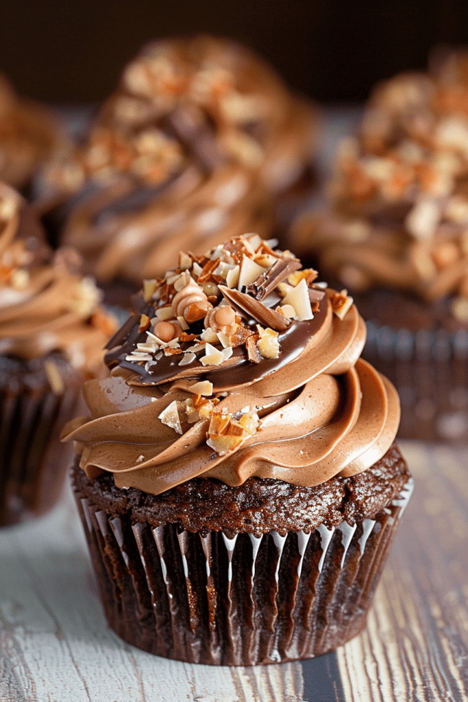 German Chocolate Cupcake