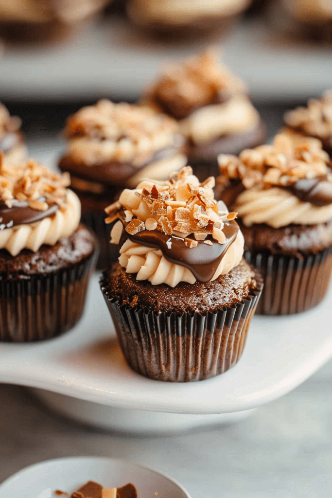 German Chocolate Cupcakes